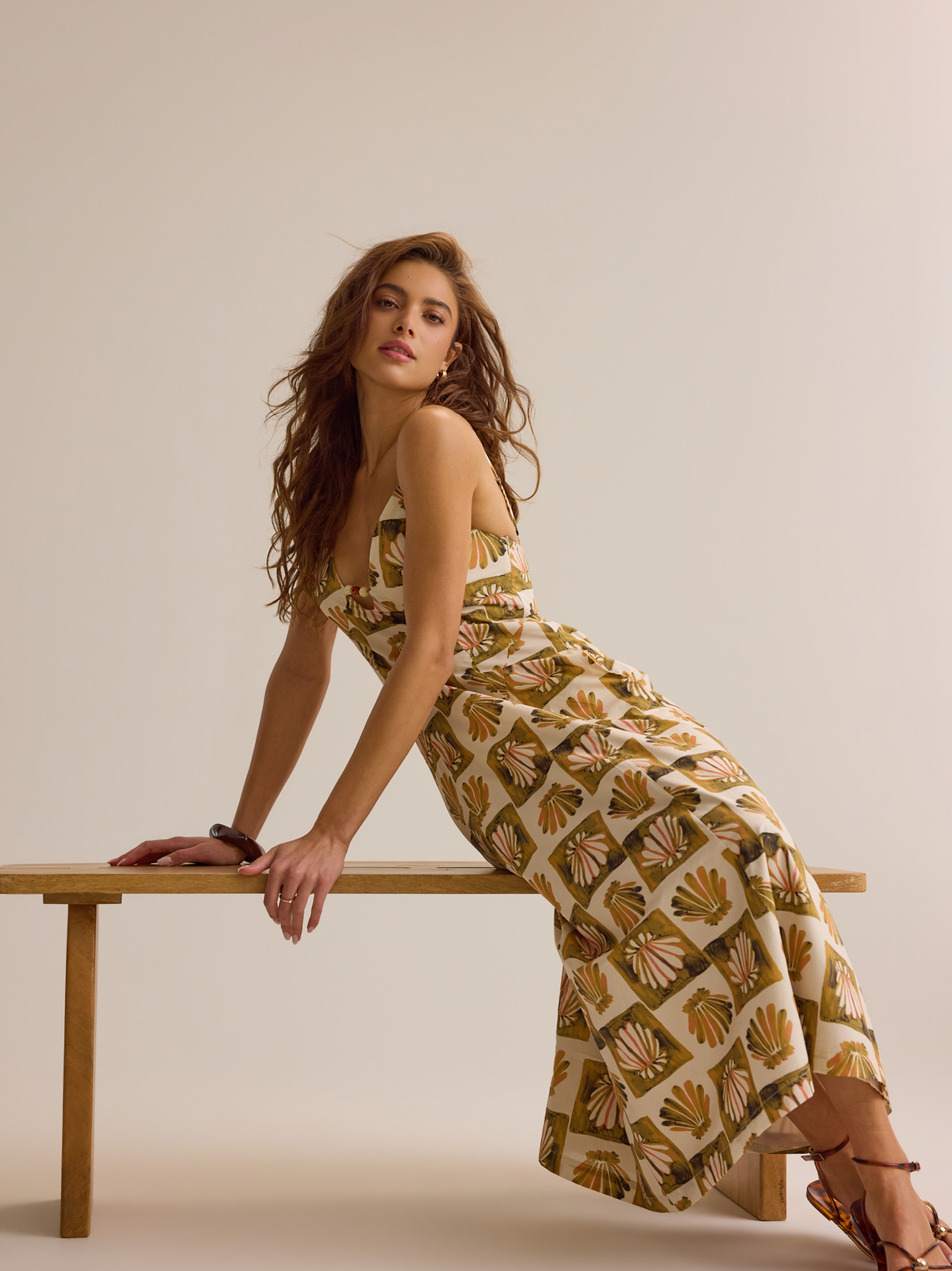 shell maxi dress Shell Embellished Open Knit Maxi Dress LG
