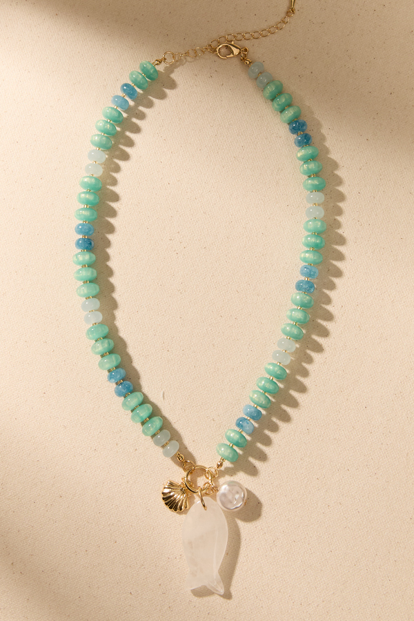 Coastal Charm Fish Necklace Detail 2 - Altar'd State