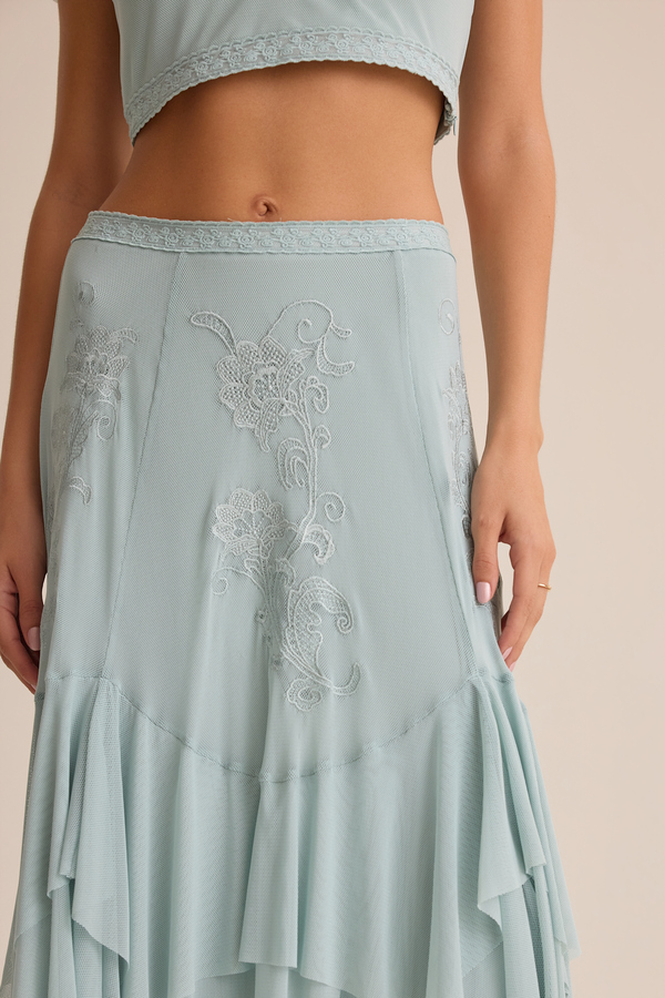 Carlin Ruffle Maxi Skirt Detail 2 - Altar'd State
