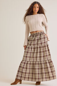 Dorthea Plaid Maxi Skirt - Altar'd State