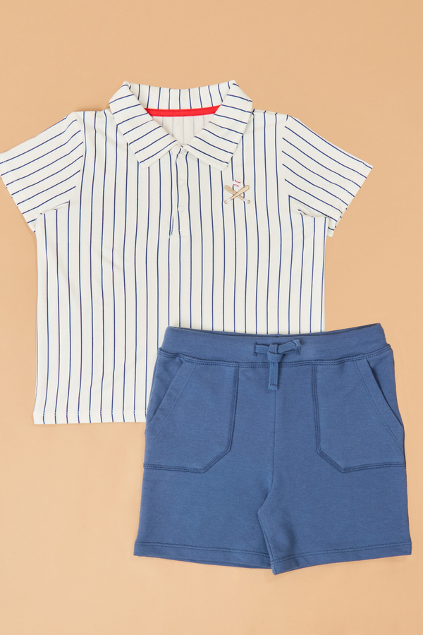 Slugger Baseball Polo Short Set - Altar'd State