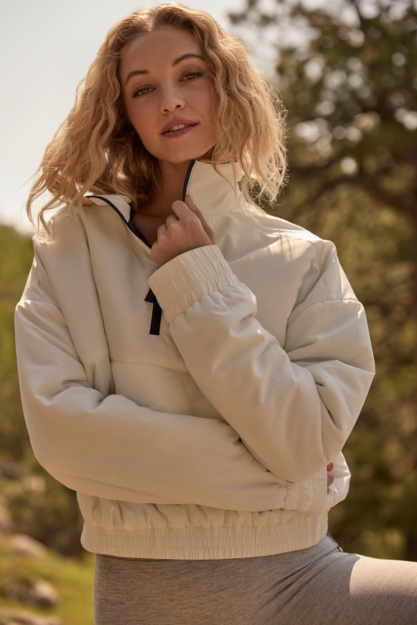 Courtside Cloud Puff Quarter Zip Detail 3 - Altar'd State