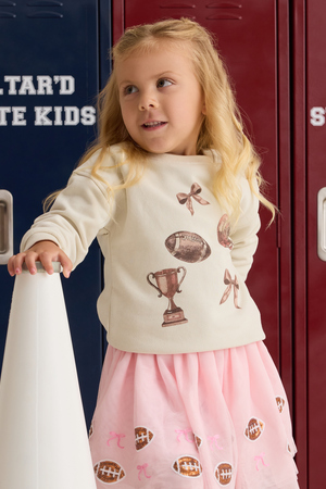 Gia Gameday Bow Sweatshirt - Altar'd State - 