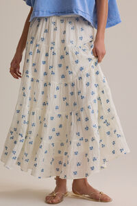Jackie Embroidered Midi Skirt Detail 3 - Altar'd State