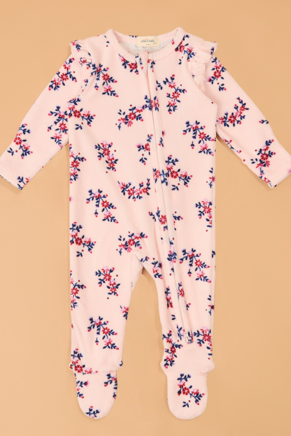 Nora Floral Velour Footie - Altar'd State