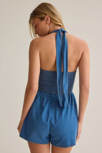 Kinsley Denim Romper Detail 2 - Altar'd State