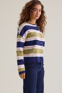 Toni Multi Stripe Button Cardigan Detail 4 - Altar'd State