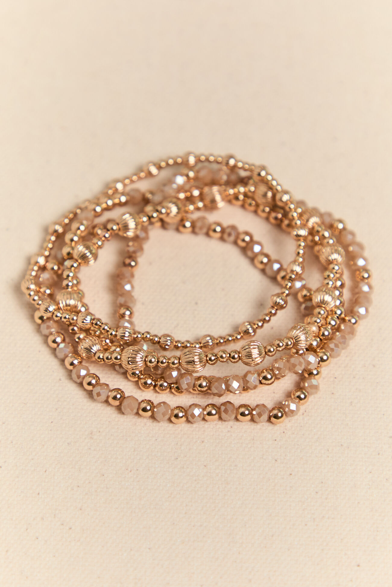 Textured Beaded Bracelet Set