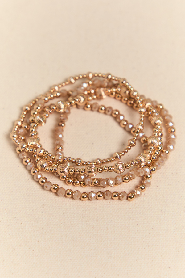 Textured Beaded Bracelet Set - Altar'd State