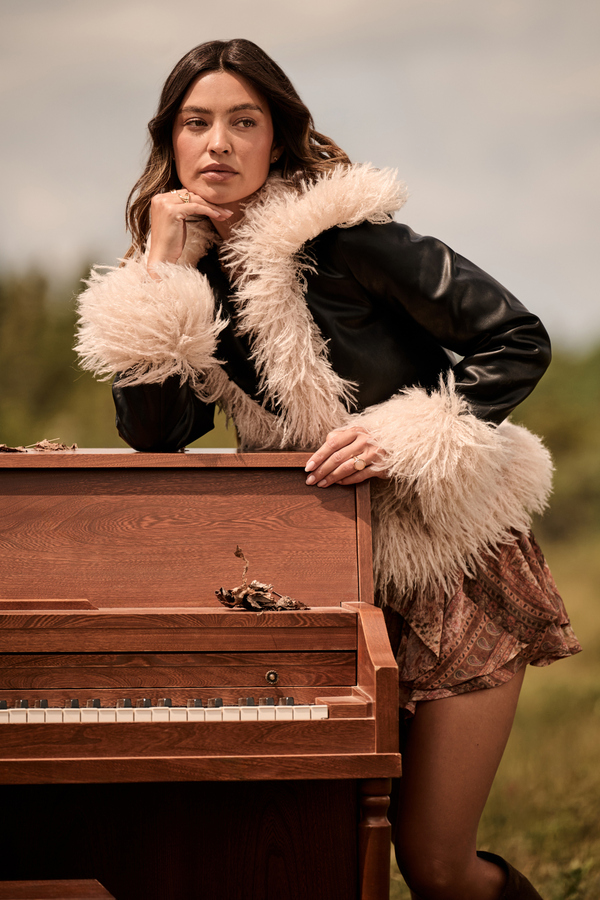 Rosemary Faux Fur Trim Jacket Detail 2 - Altar'd State