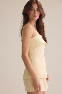 Perry Fold Over Linen Tube Top Detail 5 - Altar'd State