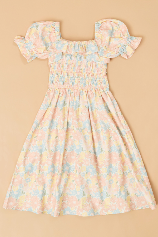 Ember Floral Ruffle Sleeve Toddler Dress Detail 2 - Altar'd State