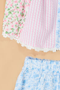 Tessa Paneled Mix Print Toddler Short Set Detail 3 - Altar'd State