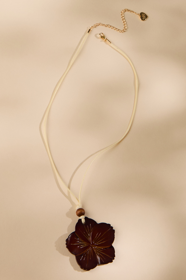 Corded Hibiscus Necklace Detail 2 - Altar'd State