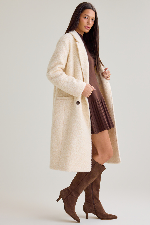 Clara Long Peacoat Detail 3 - Altar'd State