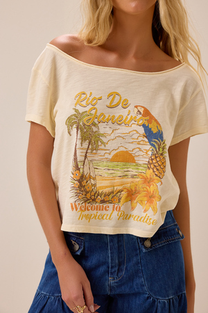 Rio De Janeiro Off Shoulder Tee - Altar'd State - 