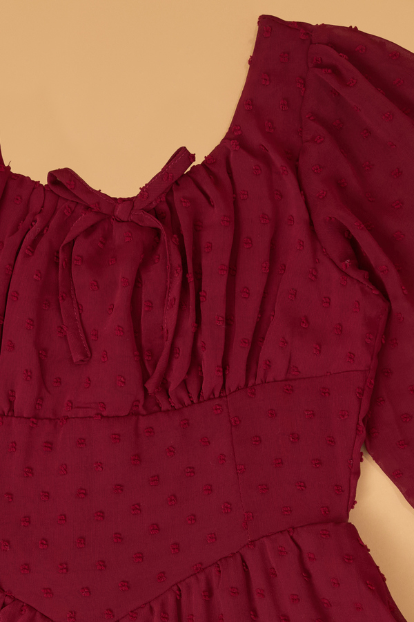 Sophia Dot Chiffon Dress Detail 2 - Altar'd State