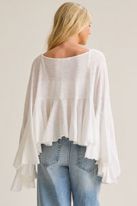 Conya Flowy Ruffle Top Detail 5 - Altar'd State