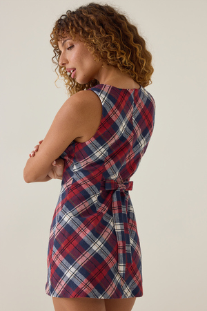 Ruby Plaid Romper - Altar'd State
