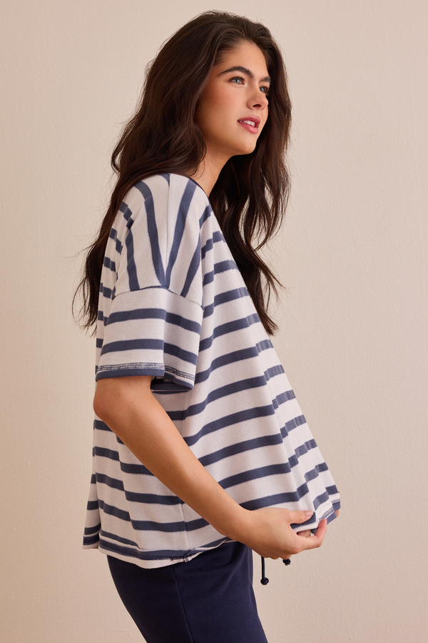 Relaxed Rib Oversized Tee Detail 3 - Altar'd State