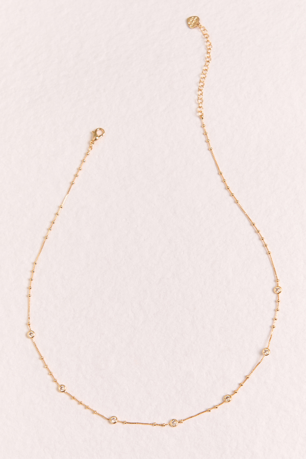 18K Camille Bezel Necklace - Altar'd State