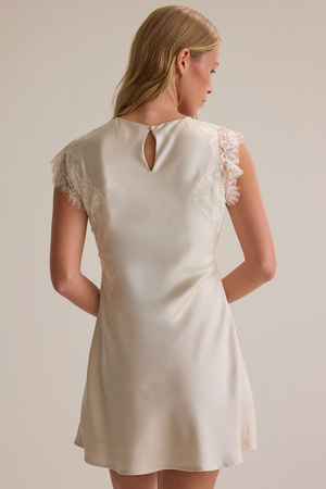 Lennon Satin Mini Dress - Altar'd State - 