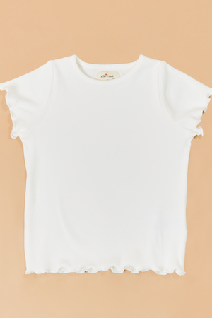 Elena Ribbed Lettuce-Edge Tee - Altar'd State - 