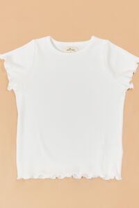 Elena Ribbed Lettuce-Edge Tee Detail 2 - Altar'd State