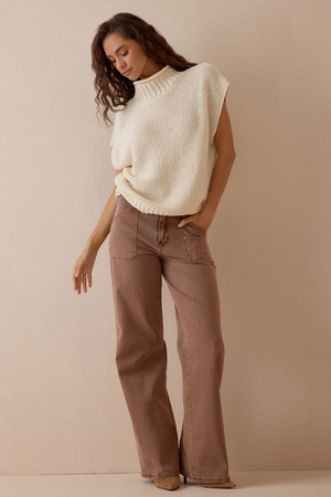Amelie Open Knit Vest - Altar'd State - 