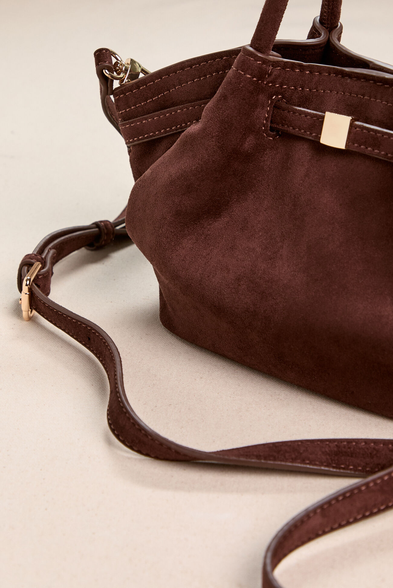 Sienna Belted Suede Mini Crossbody
