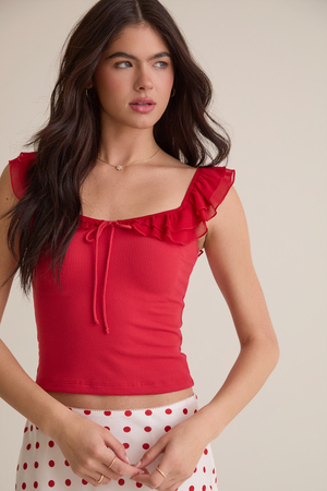 Josie Flutter Sleeve Tank - Altar'd State - 