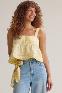 Thea Lace Trim Button Up Tank - Altar'd State