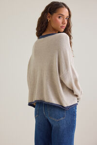 Kris Contrast Trim Button Cardigan Detail 7 - Altar'd State