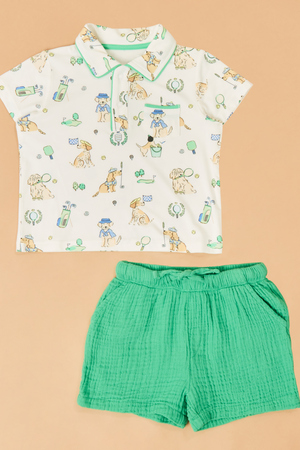 Country Club Dog Polo Shorts Set - Altar'd State - 