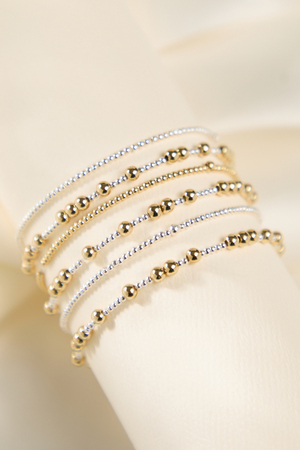 Mixed Metal Gold Bead Bracelet - Altar'd State - 