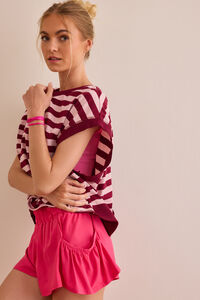 In Motion Stripe Circle Back Tee Detail 4 - Altar'd State