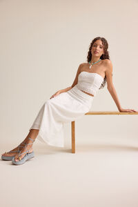 Hayes Eyelet Midi Skirt Detail 6 - Altar'd State