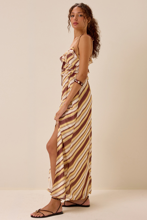 Tessa Ruffled Maxi Dress Detail 4 - Altar'd State