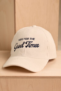 Here for the Good Times Cord Baseball Hat - Altar'd State