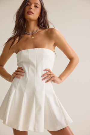 Amie Pleated Mini Dress - Altar'd State - 