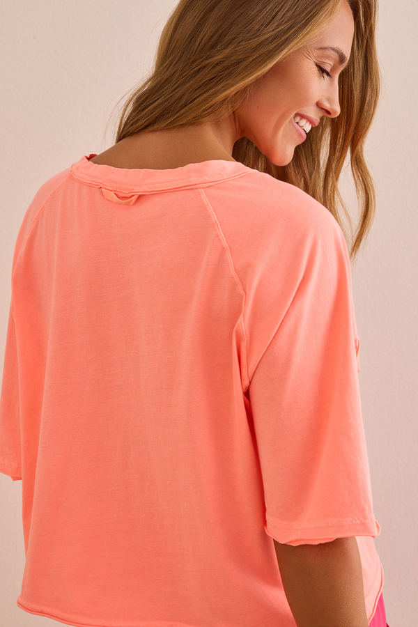 Sideline Snap Boxy Tee Detail 5 - Altar'd State
