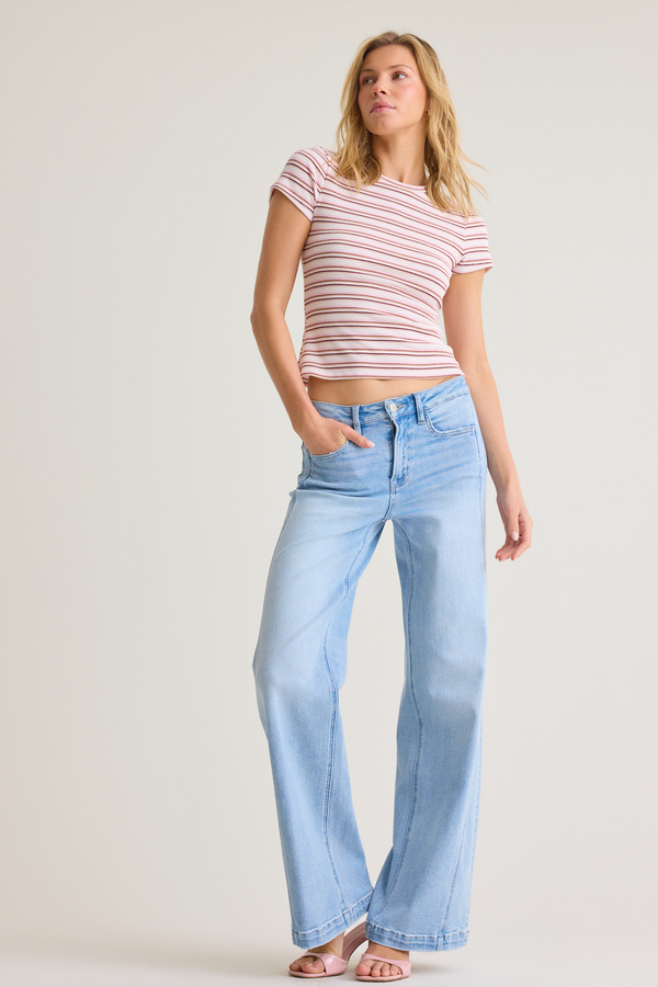 Becca Striped Thermal Tee Detail 2 - Altar'd State