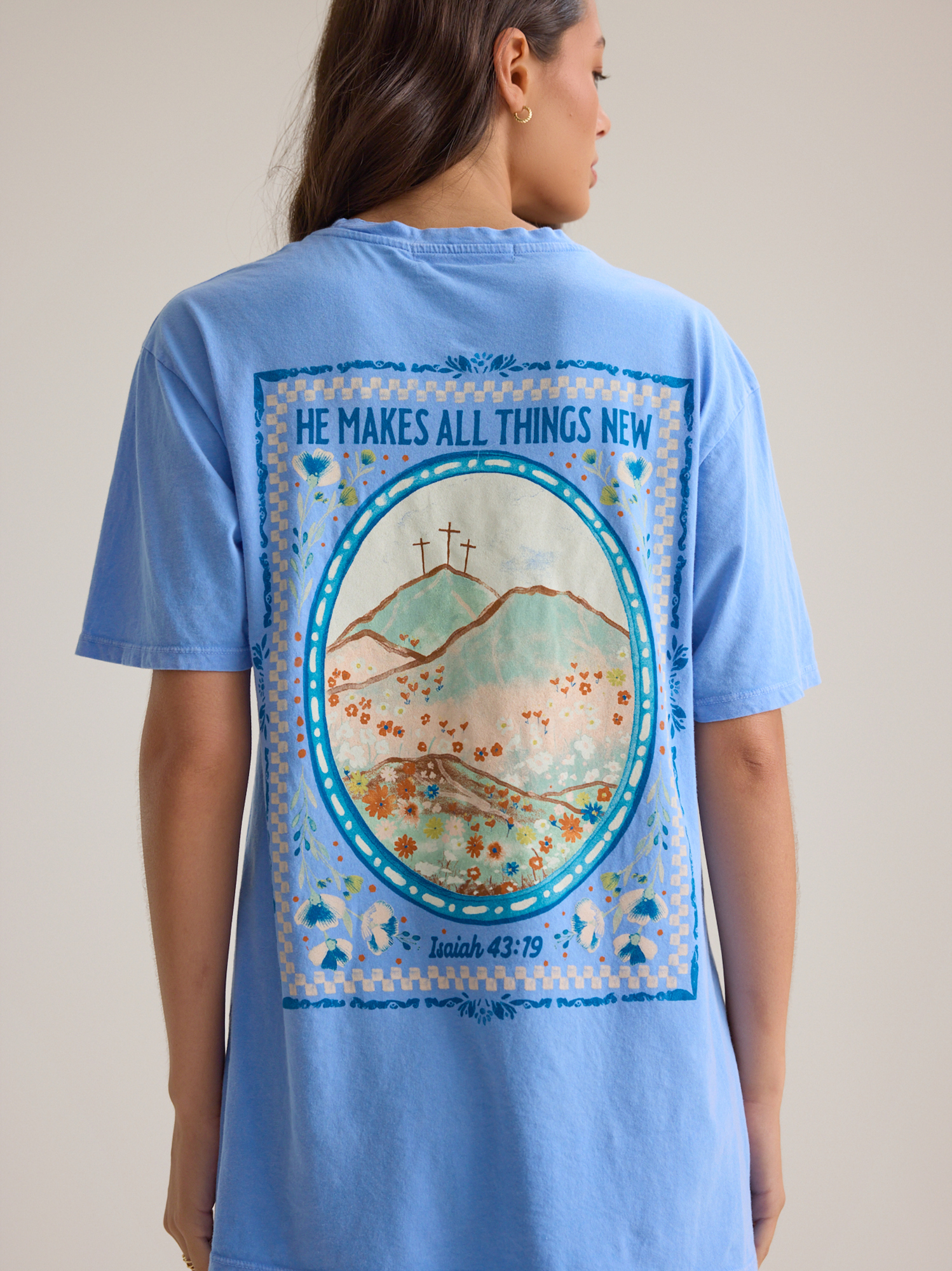 All Things New Graphic Tee in Blue | Altar'd State