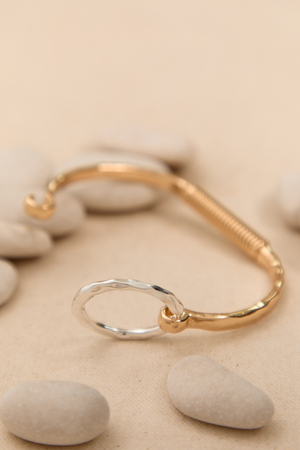 Hammered Open Circle Bangle - Altar'd State - 