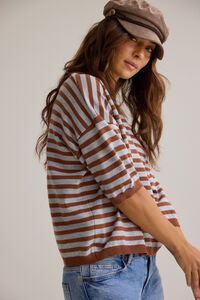 Nora Stripe Knit Top Detail 4 - Altar'd State