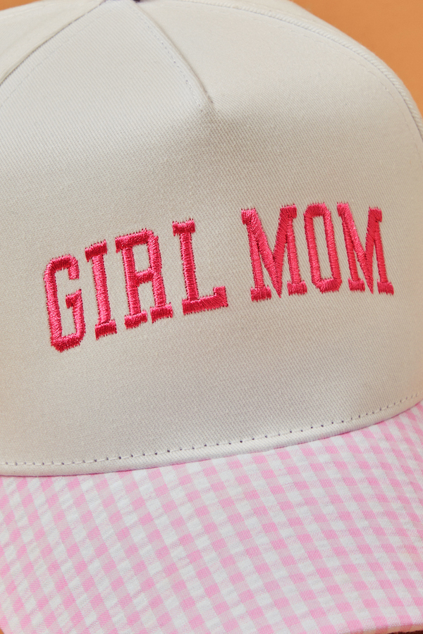 Gingham Girl Mom Hat Detail 2 - Altar'd State