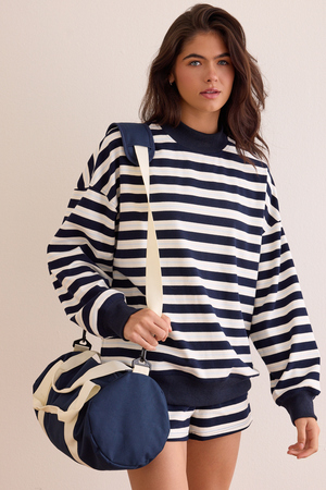Victory Lap Stripe Mockneck - Altar'd State