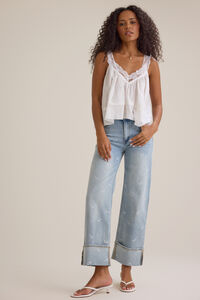 Edie Floral Embroidered Jeans - Altar'd State