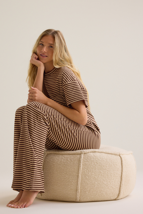 Alaya Stripe Lounge Top Detail 2 - Altar'd State