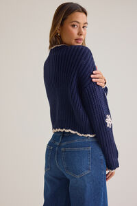Vera Scallop Trim Button Cardigan Detail 5 - Altar'd State
